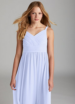 Azazie Chanel Junior Lavender A-Line Sweetheart Neckline Chiffon Dress image6
