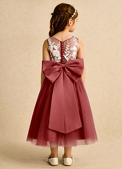 Azazie Sundae Blumenmädchenkleider Ballkleid Spitze Kleid Rost image2