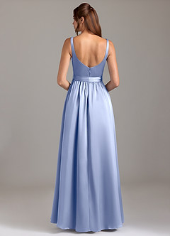 Azazie Elliott Bridesmaid Dresses Ice A-Line with Pockets Stretch Satin Dress image6