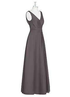 Azazie Karina Bridesmaid Dresses A-Line Pleated Chiffon Floor-Length Dress image9