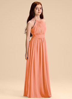 Azazie Malone Junior Sunset A-Line Pleated Chiffon Dress image5