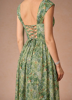 Hazel Green Floral Midi Dress image6