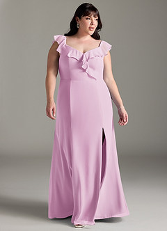 Azazie Sophie Bridesmaid Dresses Candy Pink A-Line Off the Shoulder Chiffon Convertible Dress image9