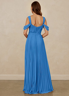 Christian Siriano Bridal for Azazie 1013 Bridesmaid Dresses Blue Jay A-Line Off the Shoulder Chiffon Dress image3