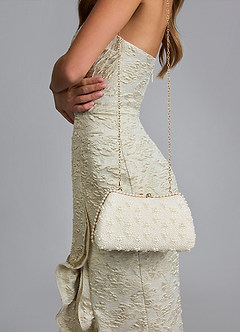 front Pearl Beaded Clutch