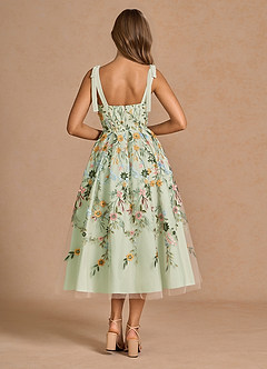 Aurelie Light Green Midi Dress image2