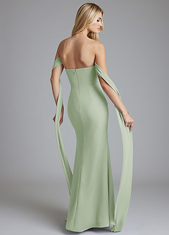 Azazie Solstice Final Sale Dusty Sage Mermaid Strapless Chiffon Convertible Dress image9