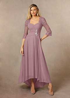 Azazie Anne Mother of the Bride Dresses Dusty Rose Sheath Sweetheart Sequins Lace Dress image4