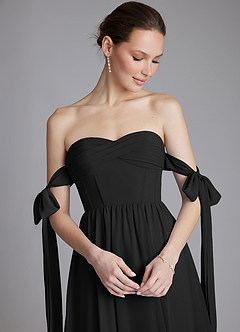 Azazie Ayanna Suknie dla druhen Linia A Zza ramienia Szyfon Do ziemi Sukienka image5