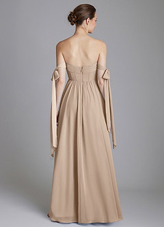 Azazie Ayanna Suknie dla druhen Linia A Zza ramienia Szyfon Do ziemi Sukienka image2