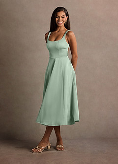 Charli Pistachio Open Back Midi Dress image5
