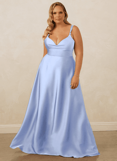 Christian Siriano Bridal for Azazie 1001 Bridesmaid Dresses Ice A-Line Sweetheart Neckline Stretch Satin Dress image11
