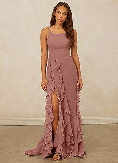 Christian Siriano Bridal for Azazie 1006 Bridesmaid Dresses Cedar Rose Mermaid Ruched Chiffon Dress image3