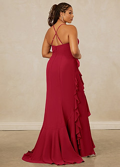 Christian Siriano Bridal for Azazie 1006 Bridesmaid Dresses Scarlet Mermaid Ruched Chiffon Dress image15