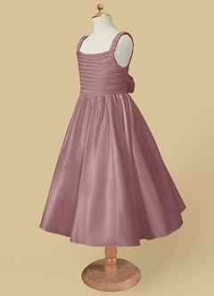 Azazie Cutie Pie vestidos de niña de las flores Vestido de Satin Mate de Acampanado con Plisado image6