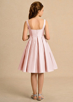 Azazie Jello Flower Girl Klänningar Klä Balklänning i Matt satäng Plisserad image2