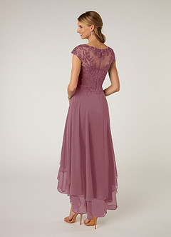 Azazie Shonda Kleider für die Brautmutter Spitze Chiffon Kleid Vintage Mauve image5