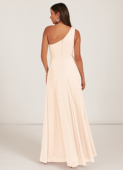 Azazie Brooke Jurken voor bruidsmeisjes Jurk van Mesh met A-Lijn One-Shoulder Parel Roze image8