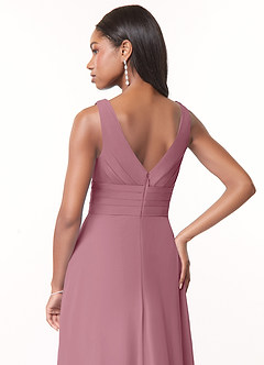 Azazie Julianna Bridesmaid Dresses Vintage Mauve A-Line Chiffon Dress image4