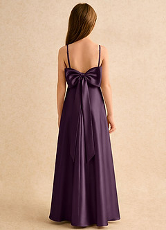 Azazie Joella Girls Formal Flower Girl Klänningar Klä A-Line i Stretch Satin Plisserad image1