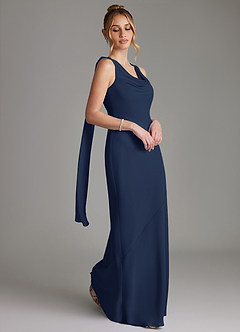 Azazie Essence 신부 들러리 드레스 쉬스 쉬폰 바닥 길이 드레스 image5