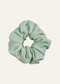 front Matching Color Six-Piece Mixed Color Bridesmaid Stretch Satin Regular Size Scrunchie Set