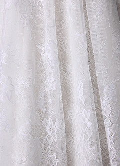 Azazie Vanessa Wedding Dresses Diamond White Ball-Gown Strapless Lace Dress image5