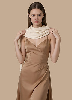 front Kasjmier sjaal met gerafelde rand