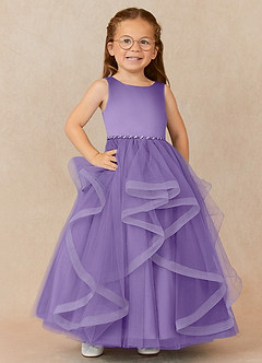 Azazie Sofia Flower Girl Dresses Tahiti A-Line Beaded Tulle Dress image1
