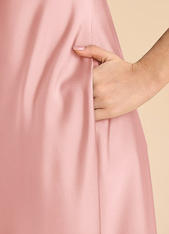 Azazie Sissy Junior Klänning av A-Line i Stretch Satin Off the shoulder image7
