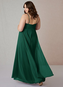 Azazie Emerald Bridesmaid Dresses Emerald A-Line Ruffled Chiffon Dress image8