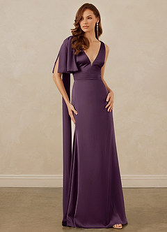 Christian Siriano Bridal for Azazie 1011 Robes de demoiselle d'honneur Robe Sirène en Satin extensible Arc Prune image5