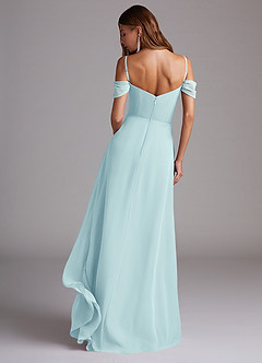 Azazie Marley Bridesmaid Dresses Sea Glass A-Line Off the Shoulder Chiffon Convertible Dress image7