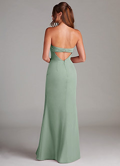 Azazie Leonis Bridesmaid Dresses Agave Sheath Strapless Chiffon Convertible Dress image5