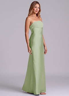 Azazie Ailanie Brudtärnklänningar Klä av Tubklänning i Stretch Satin Axelbandslös Dusty Sage image4