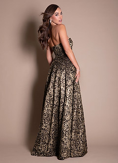 Valeri Ebony Gold Gown image2