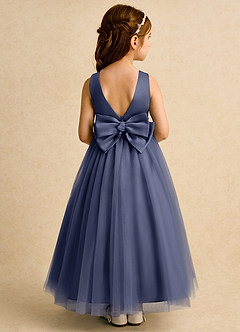 Azazie Lior Flower Girl Dresses Stormy Ball-Gown Pleated Tulle Dress image5