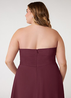 Azazie Arabella Allure Bridesmaid Dresses Cabernet A-Line Sweetheart Neckline Chiffon Convertible Dress image14