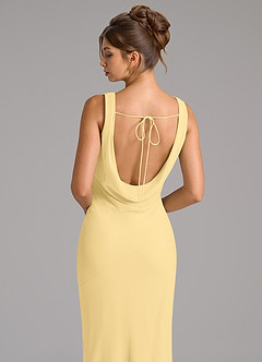 Azazie Rylina Bridesmaid Dresses Butter Mermaid Pleated Chiffon Dress image2