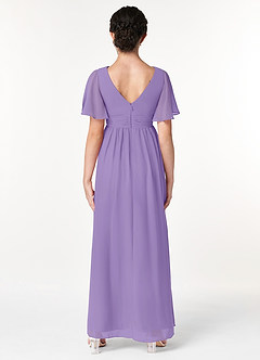 Azazie Temeka Junior Tahiti A-Line Pleated Chiffon Dress image2