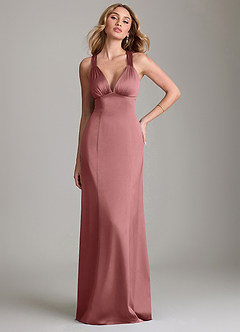 Azazie Cemion Brudtärnklänningar Klä av A-Linje i Stretch Satin Ametist image1