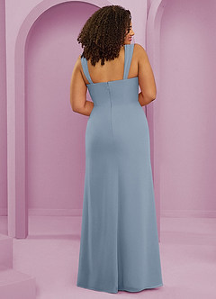 Barbie ♥ Azazie Bridesmaid Dresses Dusty Blue Mermaid Pleated Chiffon Dress image7
