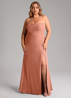 Azazie Saige Bridesmaid Dresses MAI TAI A-Line Off the Shoulder Chiffon Convertible Dress image16