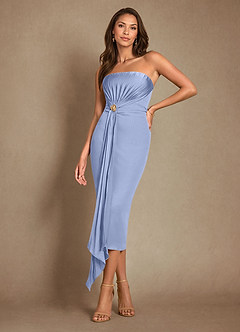 Azazie Dinanta Mother of the Bride Dresses Ice Column Pleated Chiffon Dress image1