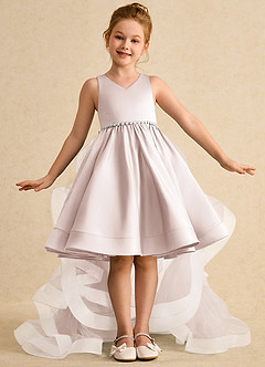 Azazie Julietta Flower Girl Dresses Rose Petal Ball-Gown Convertible Tulle Dress image2