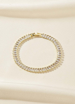 front Colored Zircon Tennis Bracelet