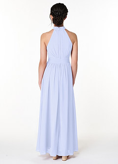 Azazie Iman Junior Lavender A-Line Pleated Chiffon Dress image2