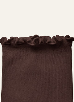 front Azazie Matching Color Ruffle Edge Soft Women's Socks