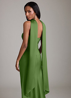 Azazie Saylor Brudtärnklänningar Klä av Sjöjungfru i Stretch Satin Axelbandslös Basilika image7