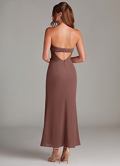 Azazie Leonis Bridesmaid Dresses Espresso Mermaid Strapless Chiffon Convertible Dress image5